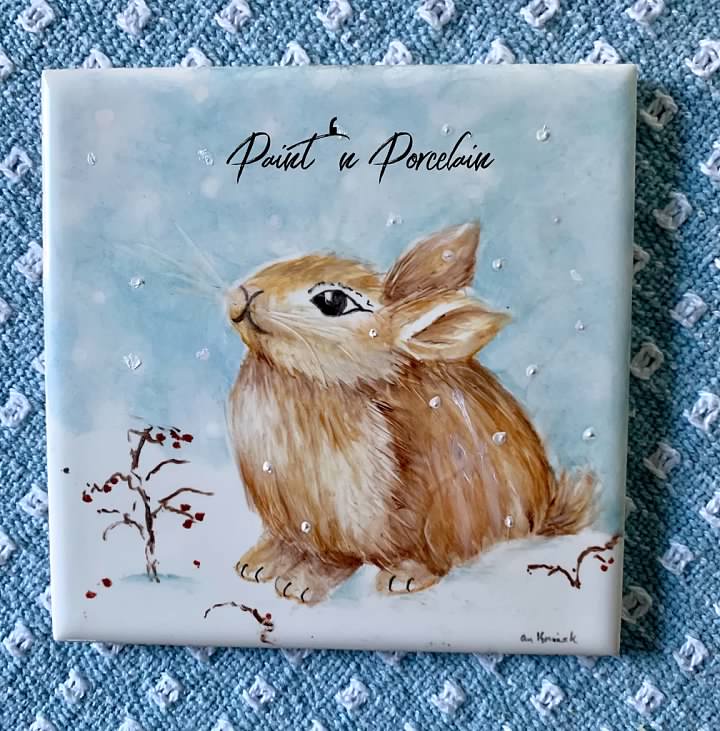 EASY Winter Bunny Study & Tutorial – Paint n Porcelain